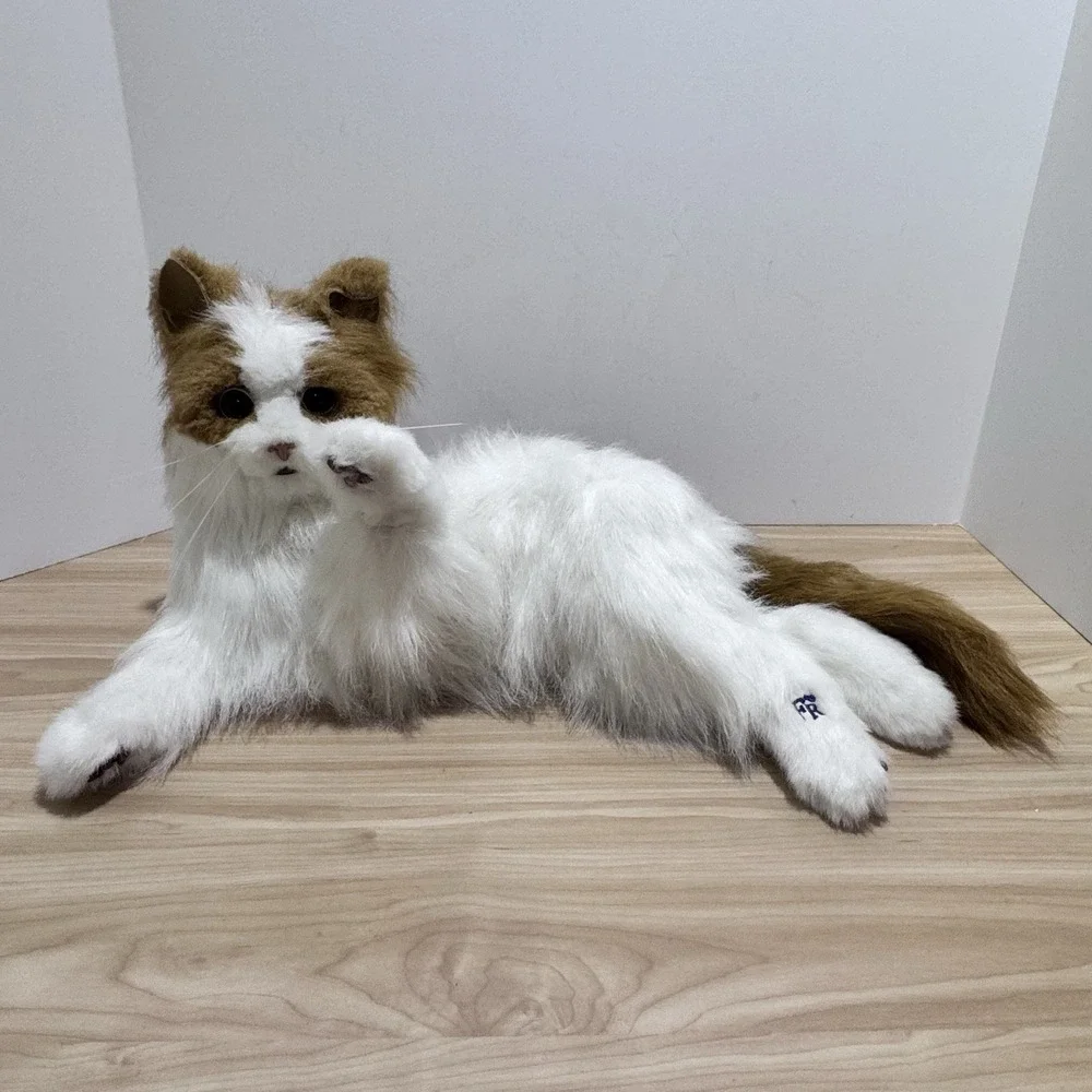 FurReal Friends Orange and White Lulu My Cuddlin Kitty Cat 2008 Tested Works